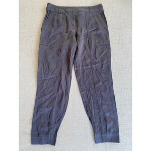 LOFT Pants Women 0 Gray Utility Joggers Viscose Tapered Casual Pocketed